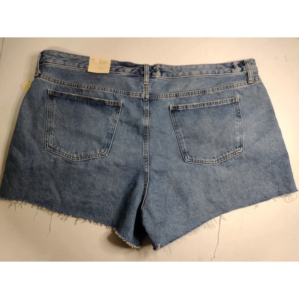 Universal Thread‎ Womens 22 Mid Rise 90s Baggy Denim Shorts Blue Cotton